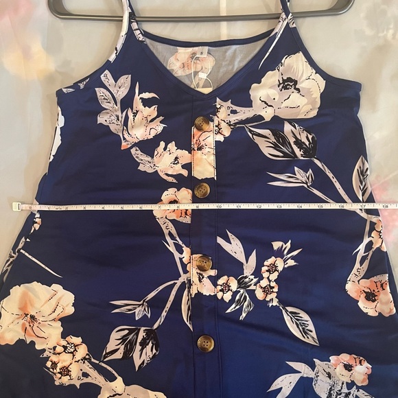 Wneedu Women's Summer Button Down Casual Beach Cover Up Dress sz S - Picture 8 of 9